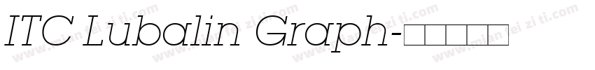 ITC Lubalin Graph字体转换